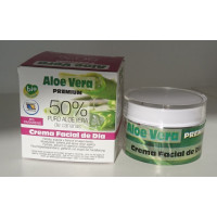 Aloe Vera Premium - Crema Facial de Dia 50% Aloe Gesichtscreme für den Tag 50ml hergestellt auf Gran Canaria