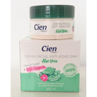 Cien - Crema Facial Anti-Edad Aloe Vera Rosa Mosqueta Baba de Caracol 100ml hergestellt auf Teneriffa
