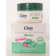 Cien - Crema Facial Anti-Edad Aloe Vera Rosa Mosqueta Baba de Caracol 100ml hergestellt auf Teneriffa