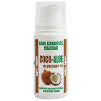 Aloe Canarias Calidad - Coco-Aloe Kokos-Aloe Vera Körpercreme 100ml Spenderflasche hergestellt auf Teneriffa