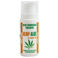 Aloe Canarias Calidad - Hemp-Aloe Hanf-Aloe Vera Körpercreme 100ml Spenderflasche hergestellt auf Teneriffa