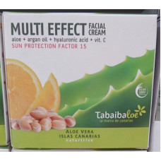 Tabaibaloe - Multi Effect Facial Cream SPF15 Aloe Vera Gesichtscreme Sonnenschutz 100ml hergestellt auf Teneriffa