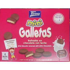 Tirma - Mini Galletas Banadas en chocolate con leche 4x40g hergestellt auf Gran Canaria
