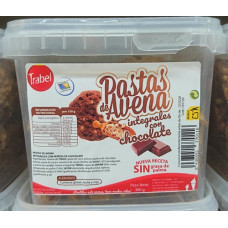 Trabel - Pastas de Avena Integral Chocolate Vollkorn-Hafer-Kekse Schokolade 300g hergestellt auf Gran Canaria