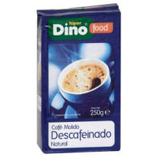 DinoFood - Cafe Molido Descafeinado De Tueste Natural Röstkaffee gemahlen entkoffeiniert 250g hergestellt auf Gran Canaria