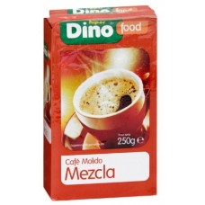 DinoFood - Cafe Molido Mezcla Natural Röstkaffee gemahlen gemischt 250g hergestellt auf Gran Canaria