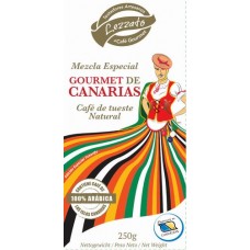 Lezzato - Gourmet de Canarias Café de tueste Natural molido Röstkaffee gemahlen 250g hergestellt auf Teneriffa