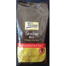 Tirma - Café en Grano Mezcla 60% natural 40% torrefacto Hosteleria Kaffee ganze Bohne Gastropackung 1kg hergestellt auf Gran Canaria