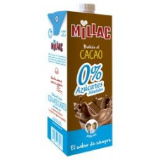 Millac - Leche 0% Azucares Batida al Cacao Schokomilch zuckerfrei 1l Tetrapack hergestellt auf Gran Canaria