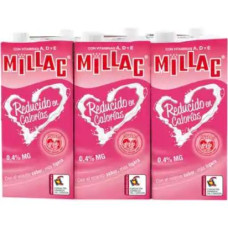 Millac - Leche Desnatada Reducio de Calorias Milch 1l Tetrapack 6er Pack hergestellt auf Gran Canaria