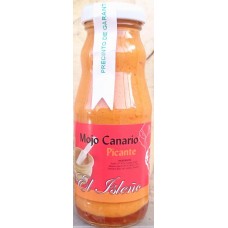 El Isleno - Mojo Canario Rojo Picante Flasche 185g hergestellt auf Gran Canaria