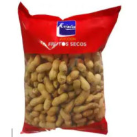 Emicela - Frutos Secos Selecciòn Cacahuete Erdnüsse geröstet mit Schale (USA) 1kg Tüte hergestellt auf Gran Canaria