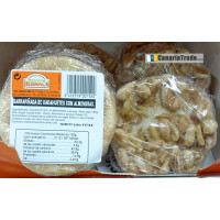 Hermach - Garrapinada de Cacahuetes con Almendras Erdnuss-Mandel-Waffel 2 Stück 180g hergestellt auf Gran Canaria