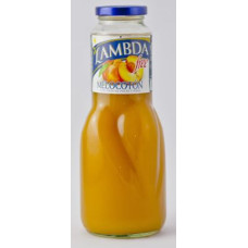 Lambda - Free Melocoton Peach Pfirsich-Saft ohne Zucker 1l Glasflasche hergestellt auf Gran Canaria