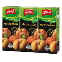 Libby's - Melocoton Light Stevia Pfirsichsaft 3x200ml Tetrapack hergestellt auf Teneriffa