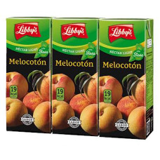Libby's - Melocoton Light Stevia Pfirsichsaft 3x200ml Tetrapack hergestellt auf Teneriffa