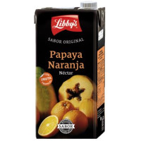 Libby's - Papaya Naranja Nectar Papaja-Orangensaft 12x 1l Tetrapack hergestellt auf Teneriffa