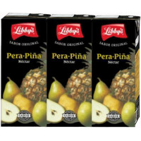 Libby's - Pera-Pina Nectar Birnen-Ananassaft 3x 200ml Tetrapack hergestellt auf Teneriffa