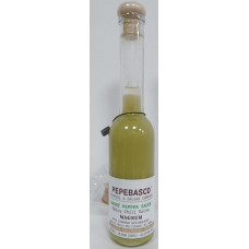 Pepeoil - Pepebasco Green Ghost Pepper Sauce extrem scharfes Tabasco-Würzöl 10.000 SHU 200ml Magnum hergestellt auf Gran Canaria