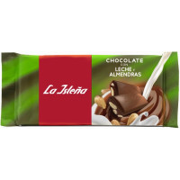 La Isleña - Chocolate con Leche y Almendras Vollmilchschokolade mit Mandeln 150g hergestellt auf Gran Canaria