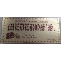 Mederos's - Turron de Nueces y Pasas Nougatriegel mit Nüsse und Rosinen 300g hergestellt auf Gran Canaria