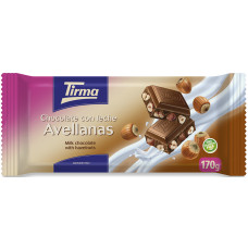 Tirma - Chocolate con Leche Avellanas Vollmilchschokolade Haselnuss 170g hergestellt auf Gran Canaria