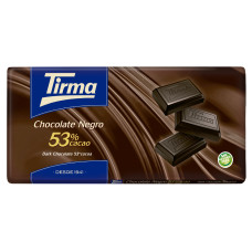 Tirma - Chocolate Negro 53% Cacao dunkle Schokolade Tafel 150g hergestellt auf Gran Canaria