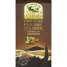 Zum-Zum Miel - Chocolate con Miel de Teide con Almendras Honig-Mandel-Schokolade 150g Tafel hergestellt auf Teneriffa
