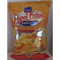 Emicela - Patatas Fritas Onduladas Chips geriffelt gesalzen Tüte 165g hergestellt auf Gran Canaria