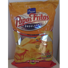 Emicela - Patatas Fritas Onduladas Chips geriffelt gesalzen Tüte 165g hergestellt auf Gran Canaria