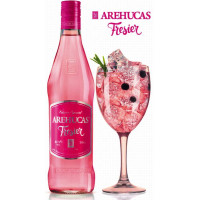 Arehucas - Fresier Ron Blanco Fresa Rum Erdbeergeschmack 37,5% Vol. 700ml hergestellt auf Gran Canaria