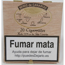 Minis de Canarias - 20 Cigarrillos Zigarillos Holzschachtel hergestellt auf Teneriffa