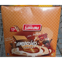Bandama - Ambrosias Snacks Psico Choc Sabor Chocolate Waffeln mit Schokocreme 24x 28g 672g hergestellt auf Gran Canaria