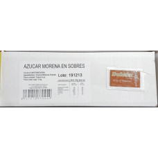 Dulzan - Azucar Morena de Cana Brauner Rohrzucker 833 Portionen je 6g = 5kg Karton hergestellt auf Teneriffa
