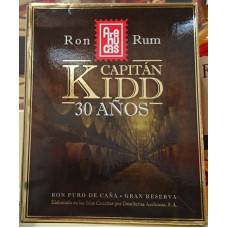 Arehucas - Ron Capitan Kidd 30 Anos 30 Jahre alter kanarischer Rum 700ml 40% Vol. hergestellt auf Gran Canaria