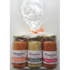 Bernardo's Mermeladas - Set 3 Mojo Suave, Picon, Verde 3x90ml Glas hergestellt auf Lanzarote