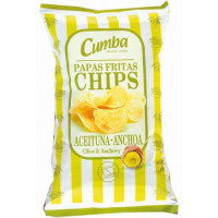 Cumba - Chips Papas Fritas Sabor Aceitunas & Anchos 120g hergestellt auf Gran Canaria