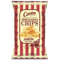 Cumba - Onduladas Chips Papas Fritas Jamon Sabor Iberica 120g hergestellt auf Gran Canaria