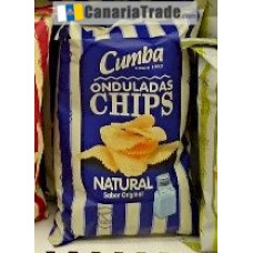 Cumba - Onduladas Chips Papas Fritas Natural Sabor Natural 120g hergestellt auf Gran Canaria
