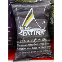 La Vela Latina - Chips Papas Extracrujientes Fritas en aceite de Oliva Virgen Kartoffelchips Olivenöl 150g hergestellt auf Teneriffa