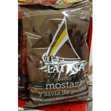 La Vela Latina - Chips Papas Fritas Sabor Mostaza y Savia de Palma Kartoffelchips Senf & Palmenhonig 150g hergestellt auf Teneriffa
