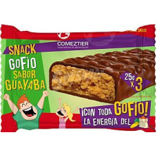 Comeztier - Barrita Snack Gofio Guayaba 3x25g hergestellt auf Teneriffa