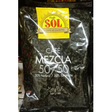 Café Sol - Mezcla molido 50% Natural / 50% Torrefacto Röstkaffee gemahlen gemischt 250g Tüte hergestellt auf Gran Canaria