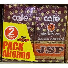 JSP - Cafe Molido de Tueste Natural Röstkaffee gemahlen Karton 2x 250g hergestellt auf Teneriffa