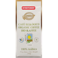 Lezzato - Café Ecologico Descafeinado Bio-Röstkaffee entkoffeiniert gemahlen 250g hergestellt auf Teneriffa