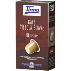Tirma - Café Mezcla Suave Capsulas Kaffee 10 Kapseln hergestellt auf Gran Canaria