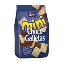 Tirma - Mini Choco Galletas blancas Weisse-Schokolade auf Keks 125g hergestellt auf Gran Canaria