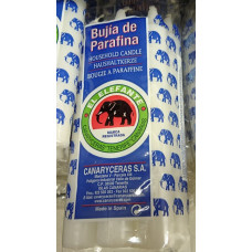 El Elefante - Bujia de Parafina blancas 6 Haushaltskerzen weiß hergestellt auf Teneriffa