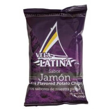 La Vela Latina - Chips Papas artesanales Patatas fritas Jamon Kartoffelchips Schinken 150g hergestellt auf Teneriffa