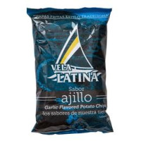 La Vela Latina - Chips Papas Sabor Ajo artesanales Patatas fritas con ajo Kartoffelchips Knoblauch 45g hergestellt auf Teneriffa